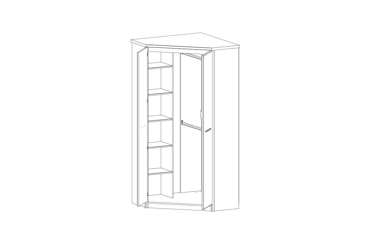 Шкаф Анрекс Джаз 2D каштан найбори купить,253900