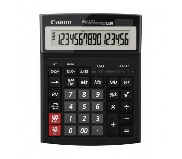 Калькулятор Canon WS-1610T черный купить,NaN
