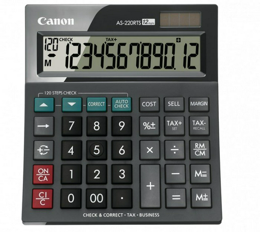 Калькулятор Canon AS220RTS 4898B001 черный