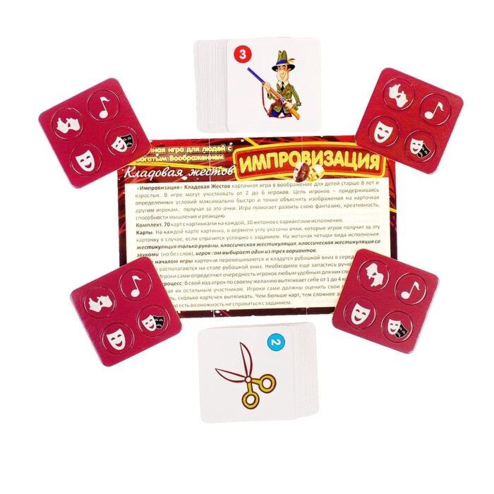 Настольная игра Play Land Импровизация Кладовая жестов купить,NaN