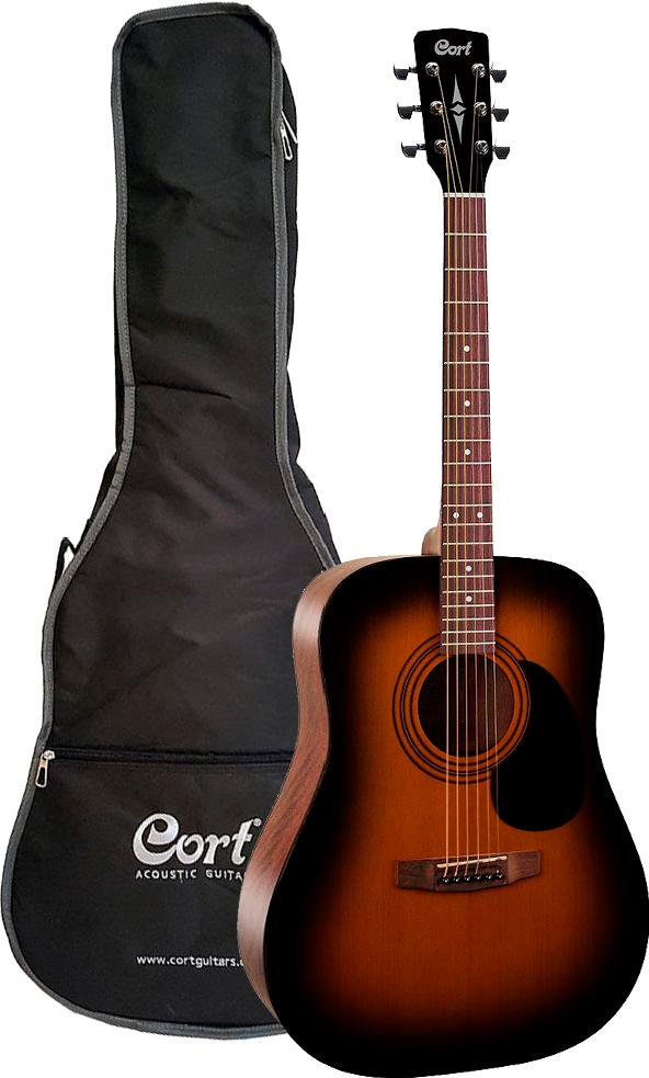 Акустическая гитара Cort AD810 Satin Sunburst коричневая купить,NaN