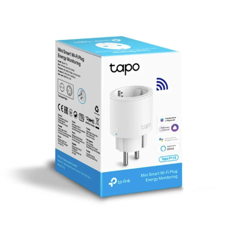 Умная розетка TP-Link Wi-Fi Tapo P115 белая купить,9990