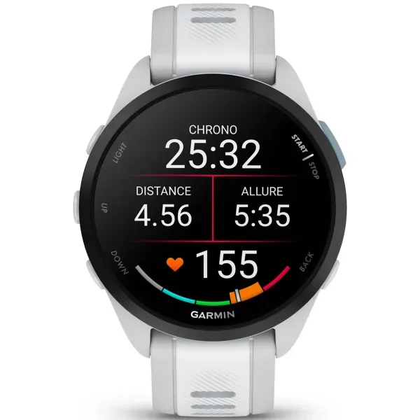 Смарт-часы Garmin Forerunner 165 Music Mist Grey Whitestone 010-02863-31 43мм бело-серый