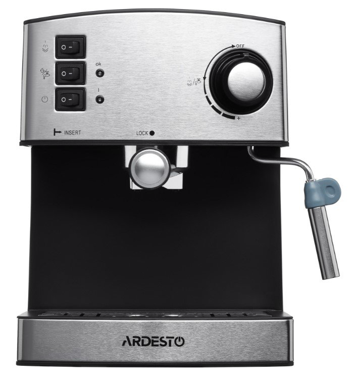 Кофеварка Ardesto YCM-E1600 серебристо-черная