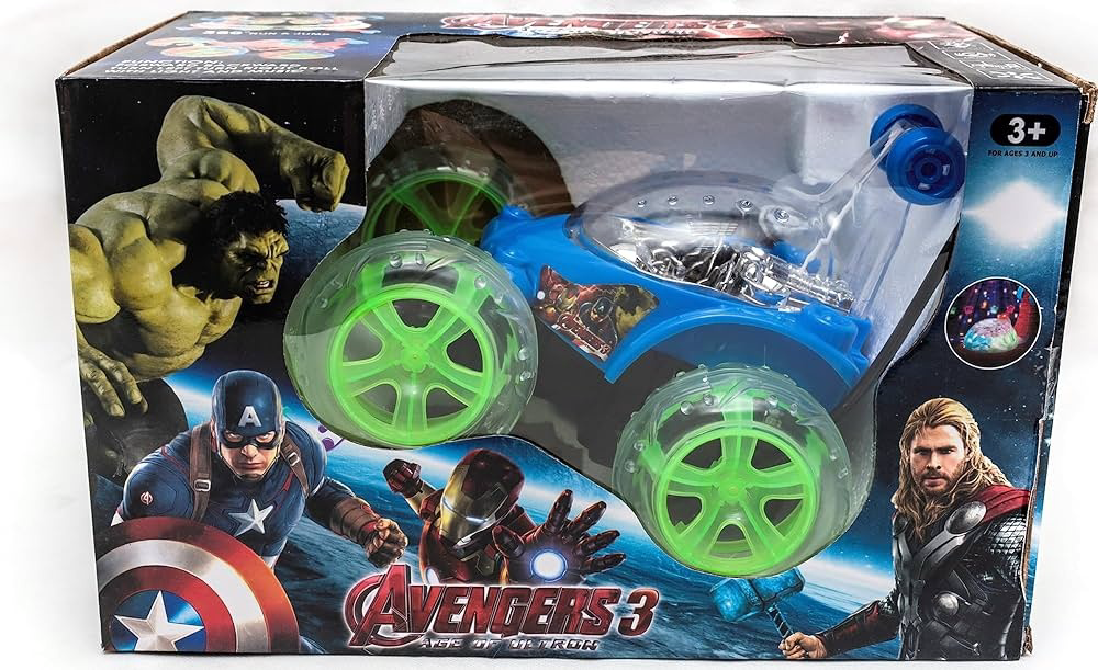 Машинка на радиоуправлении Avengers 9802M голубая