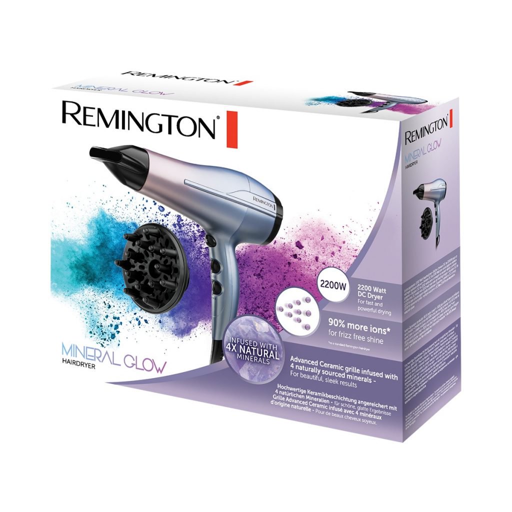 Фен Remington Mineral Glow D5408 розово-голубой купить,0