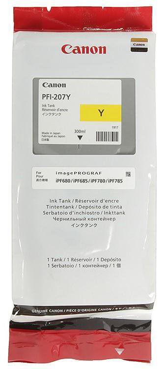 Картридж Canon PFI-207Y желтый купить,NaN