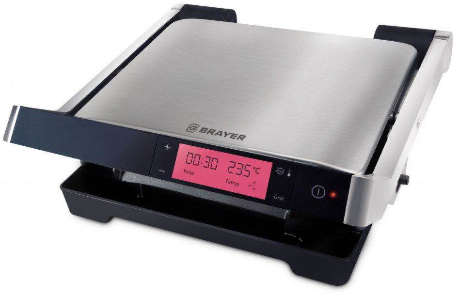 Электрогриль Brayer BR2004 серебристый купить,39990