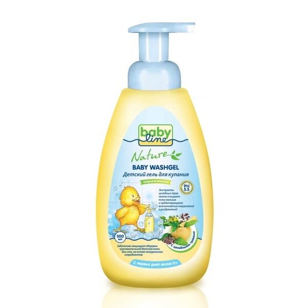 Гель  для купания Babyline  Nature с целебными травами  500мл купить,NaN