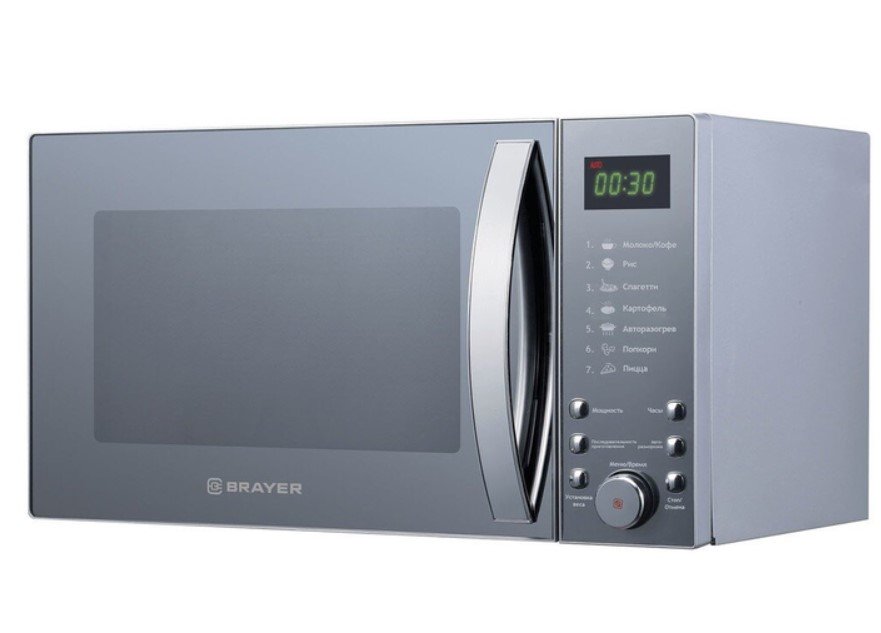 Микроволновая печь Brayer BR2504 серебристая купить,NaN