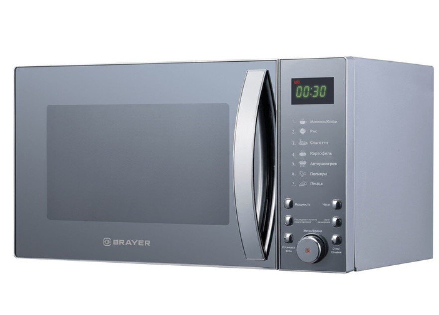 Микроволновая печь Brayer BR2504 серебристая купить,NaN