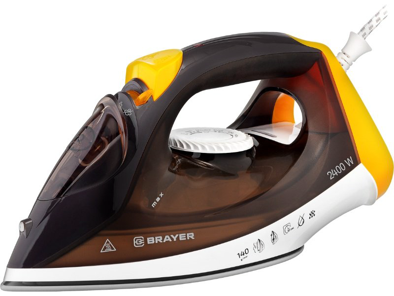 Утюг Brayer BR4003 коричнево-желтый