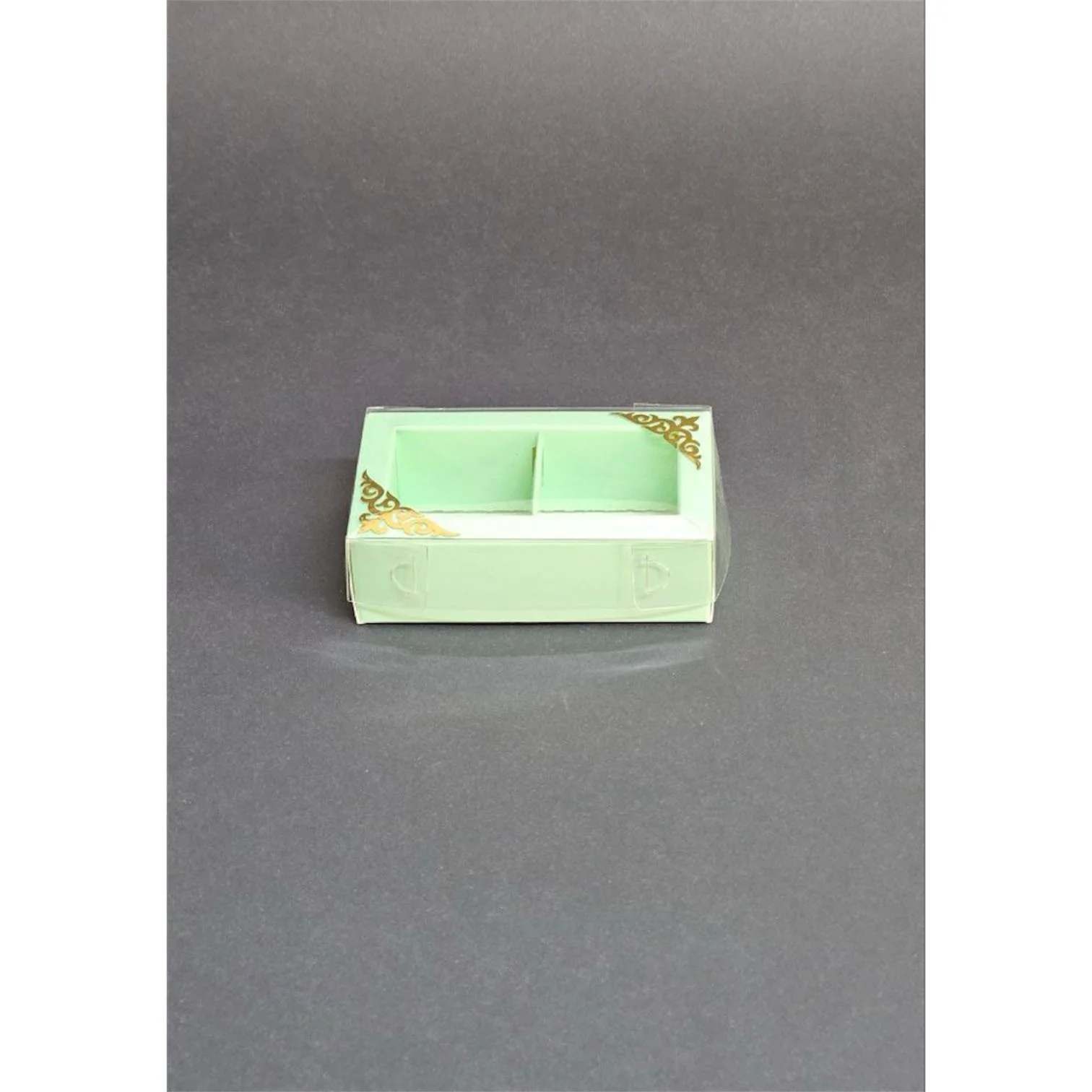 Коробка Box.kz с тиснением 2 ячейки 10х6х3 см 5 шт зелёная - ForteMarket Коробка Box.kz с тиснением 2 ячейки 10х6х3 см 5 шт зелёная купить,0