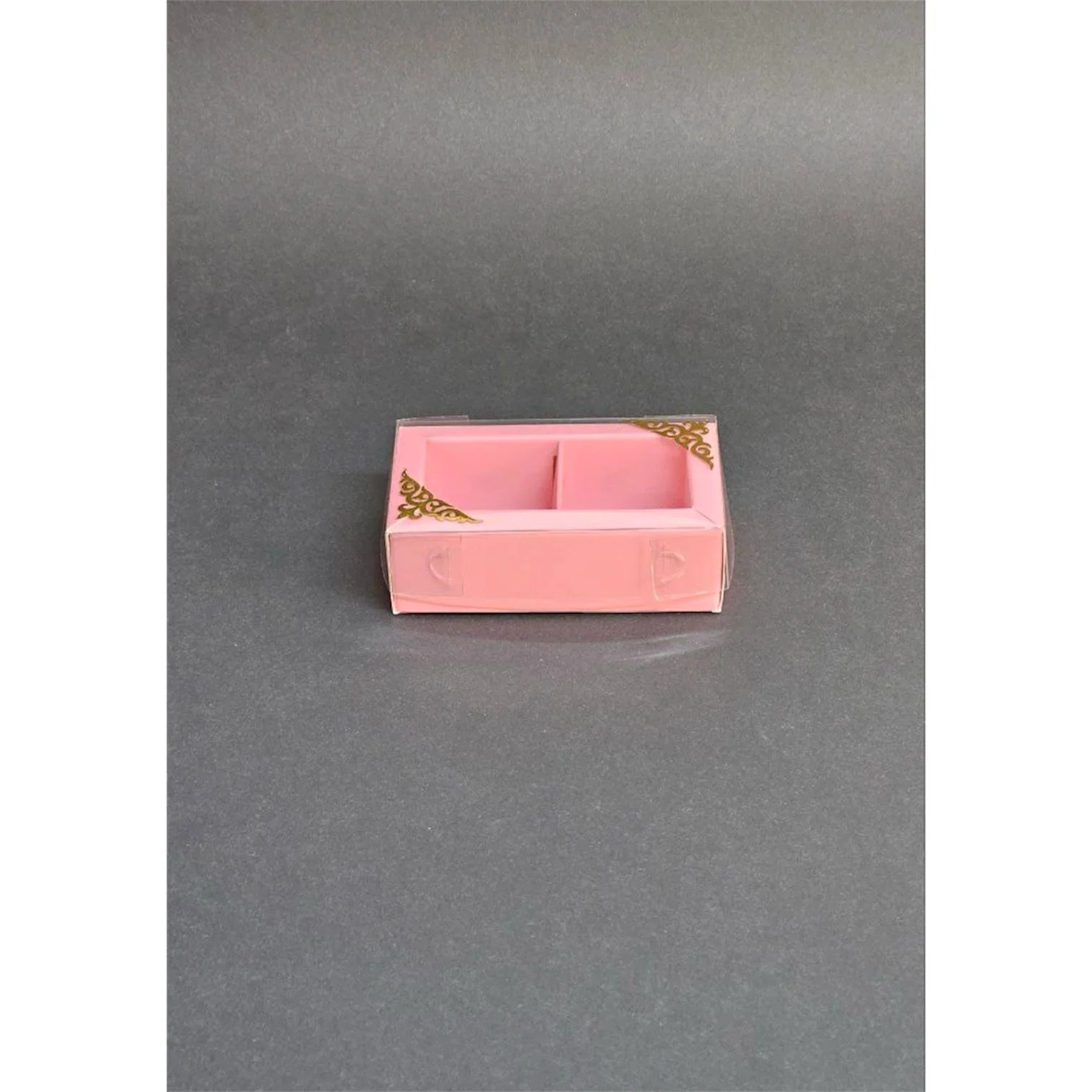 Коробка Box.kz с тиснением 2 ячейки 10х6х3 см 5 шт розовая купить,0