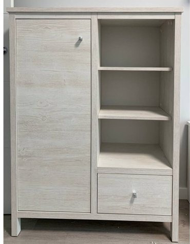 Комод Гербор Чос КОМ1D1S 92x39x121см светло-серый купить,NaN