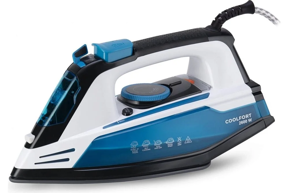 Утюг Coolfort CF-3400 черно-голубой - ForteMarket Утюг Coolfort CF-3400 черно-голубой купить,0