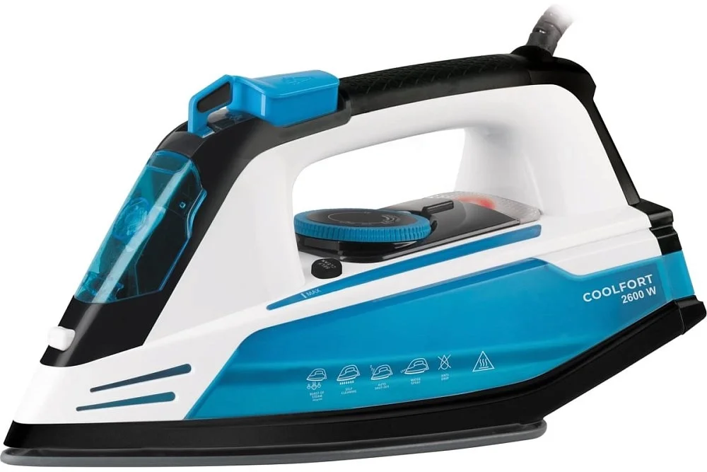 Утюг Coolfort CF-3400 черно-голубой - ForteMarket Утюг Coolfort CF-3400 черно-голубой купить,0