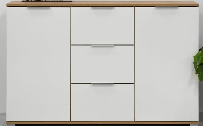 Комод Dominika Злата 006 KOM2D3S 135x41x86см белый купить,NaN