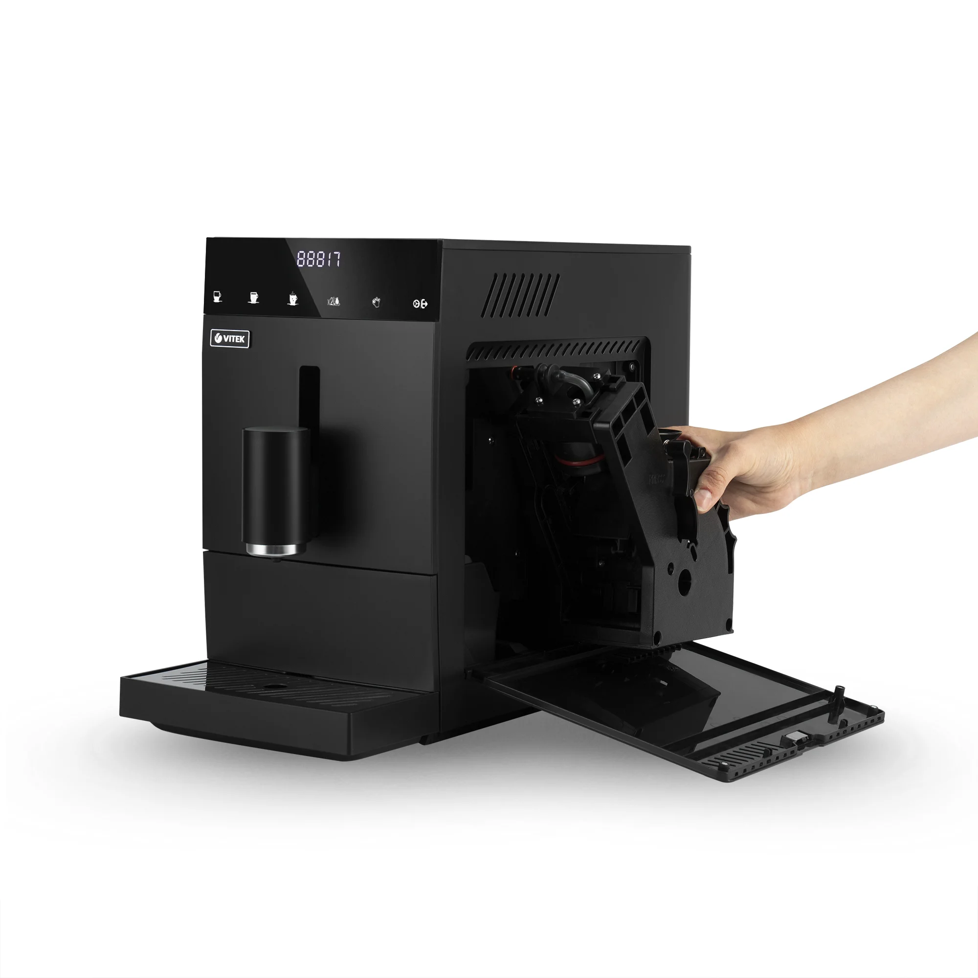 Кофемашина Vitek Metropolis VT-8700 черная купить,0