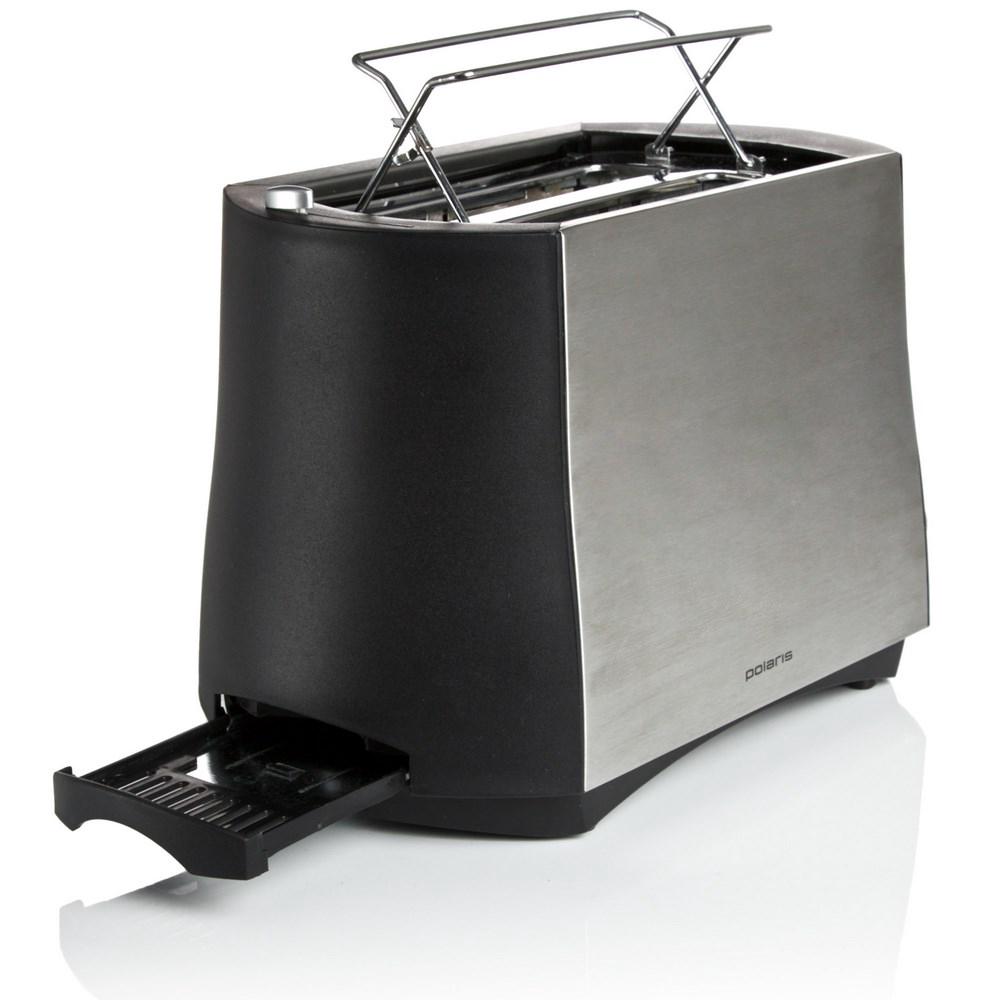 Тостер Polaris PET 0804A черно-серебристый