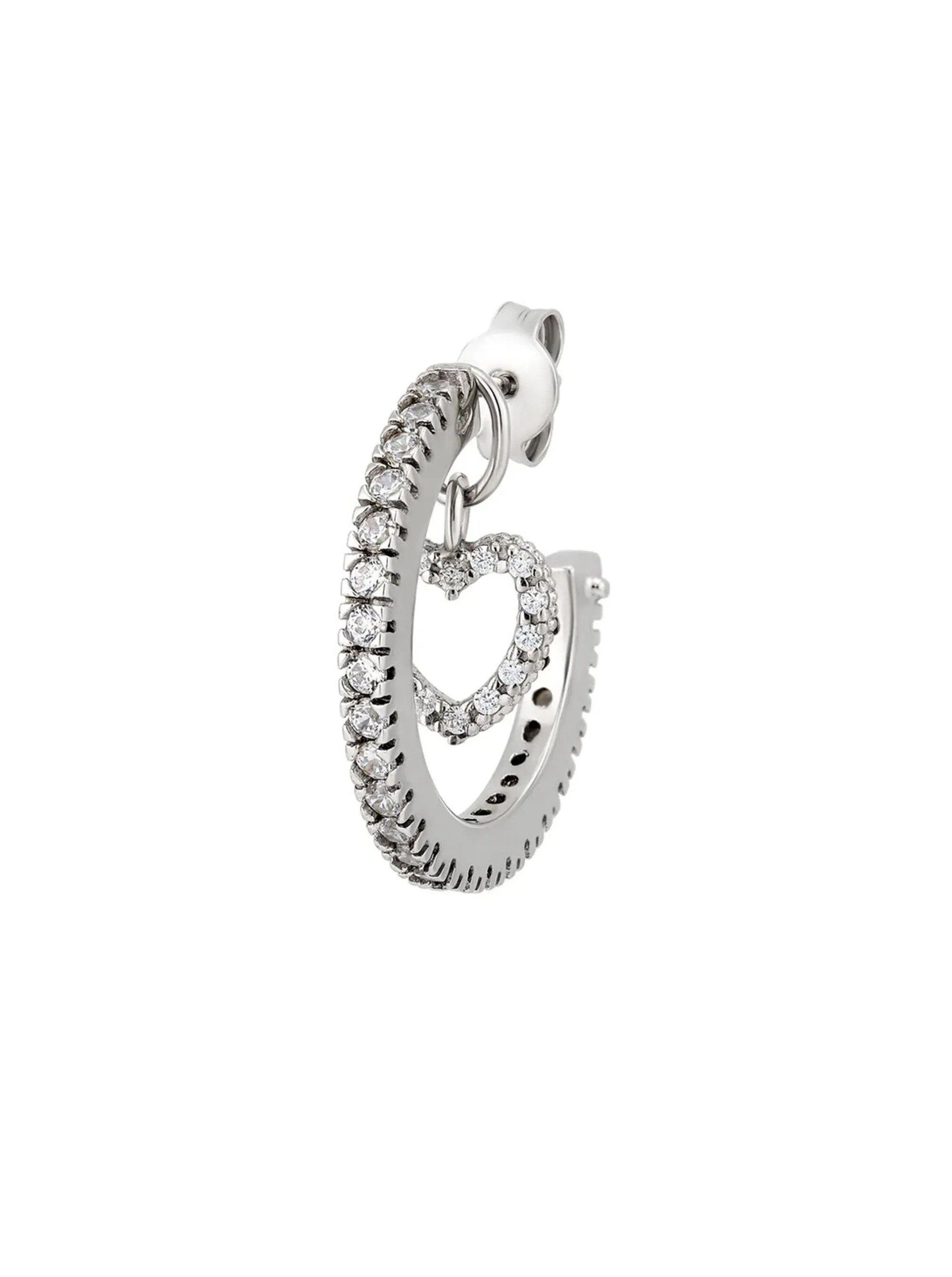 Моносерьга Bliss Circle/Heart 1295 3.1гр. купить,NaN