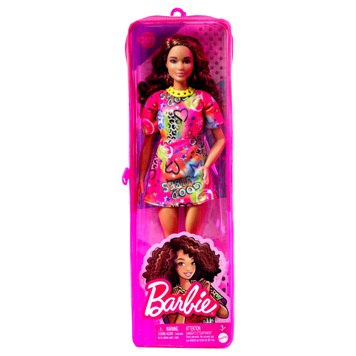 Кукла Barbie Fashionistas в платье-футболке Good Vibes HJT000 купить,NaN