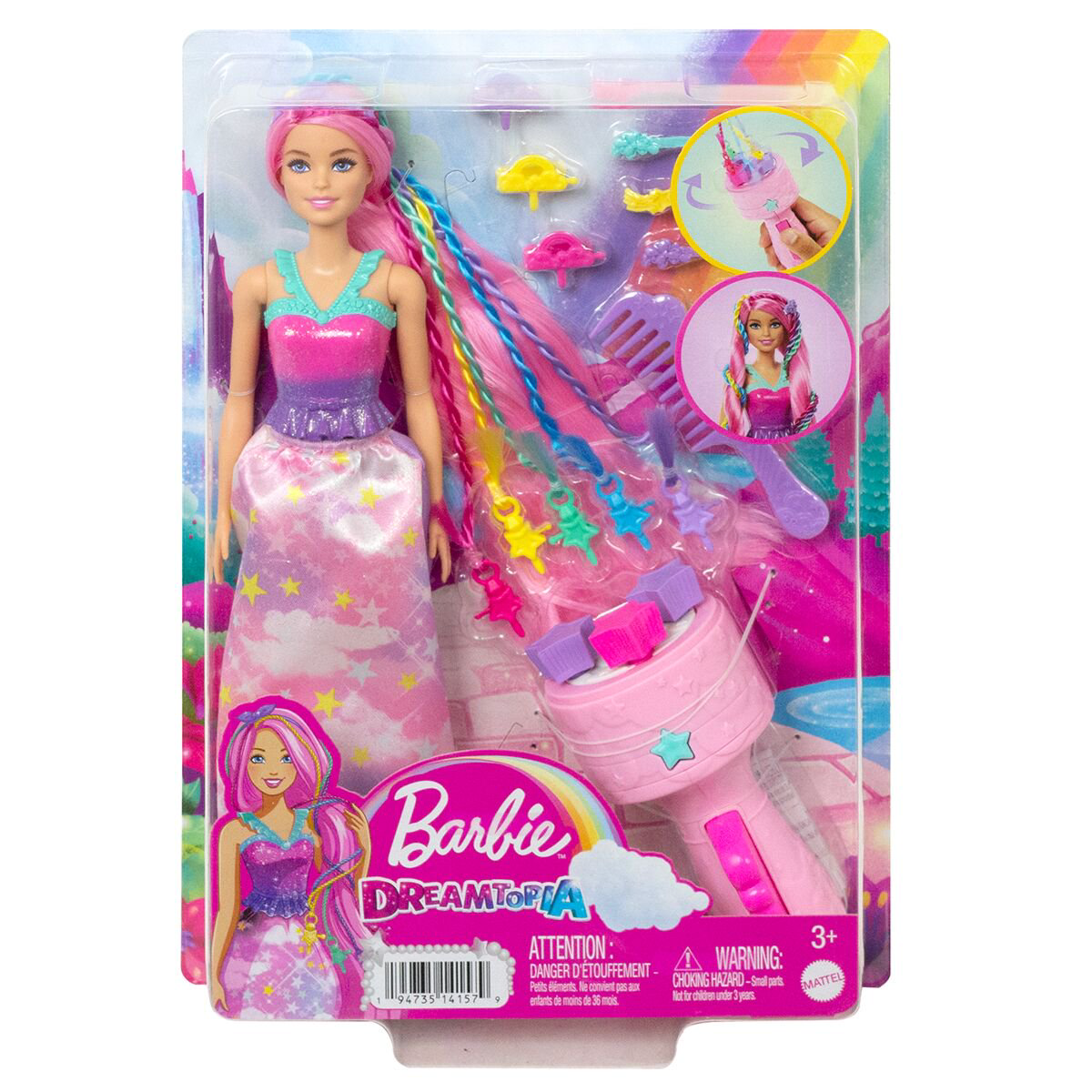 Кукла Barbie Dreamtopia Кукла с цветными косичками HNJ060 купить,NaN