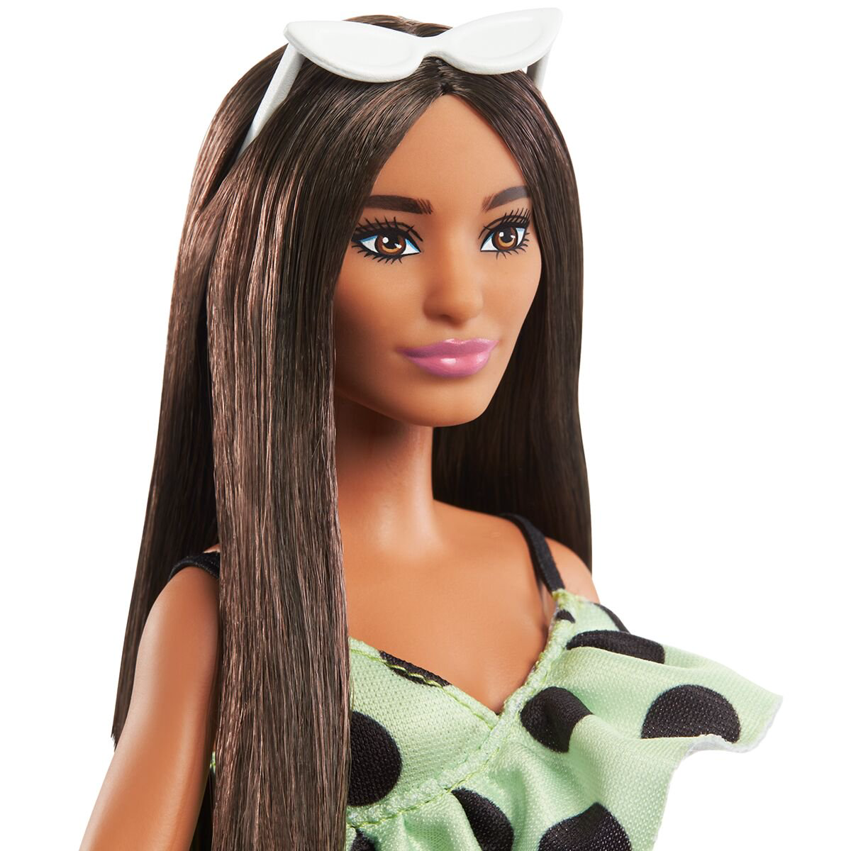 Кукла Barbie Fashionistas в лаймовом платье в горошек HJR990 купить,NaN