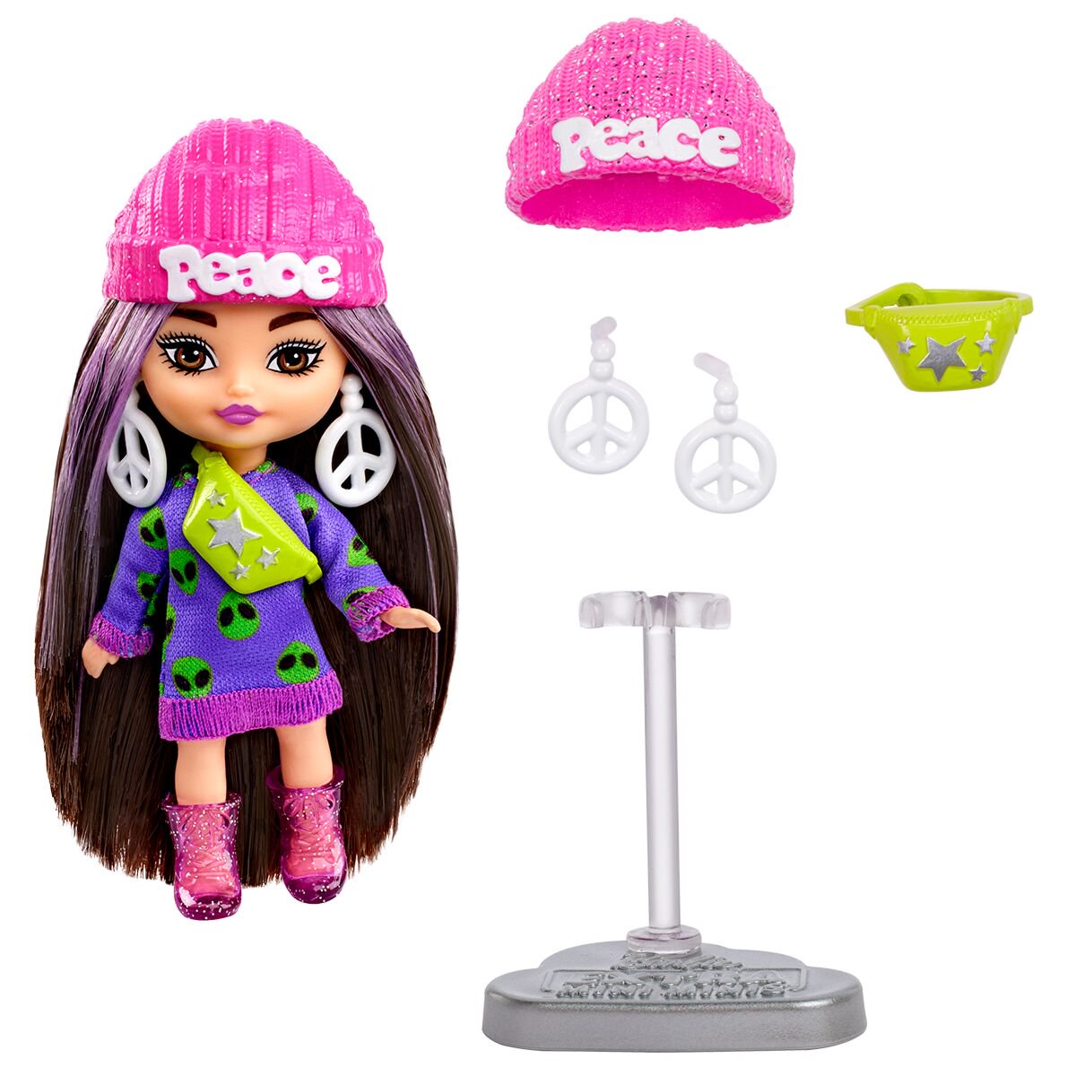 Кукла Barbie Extra Мини в свитере с иноземным принтом HLN460 купить,NaN