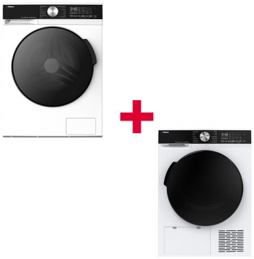 Стиральная машина Hansa WHM9140W белый + сушильная машина Hansa TDH9B3W