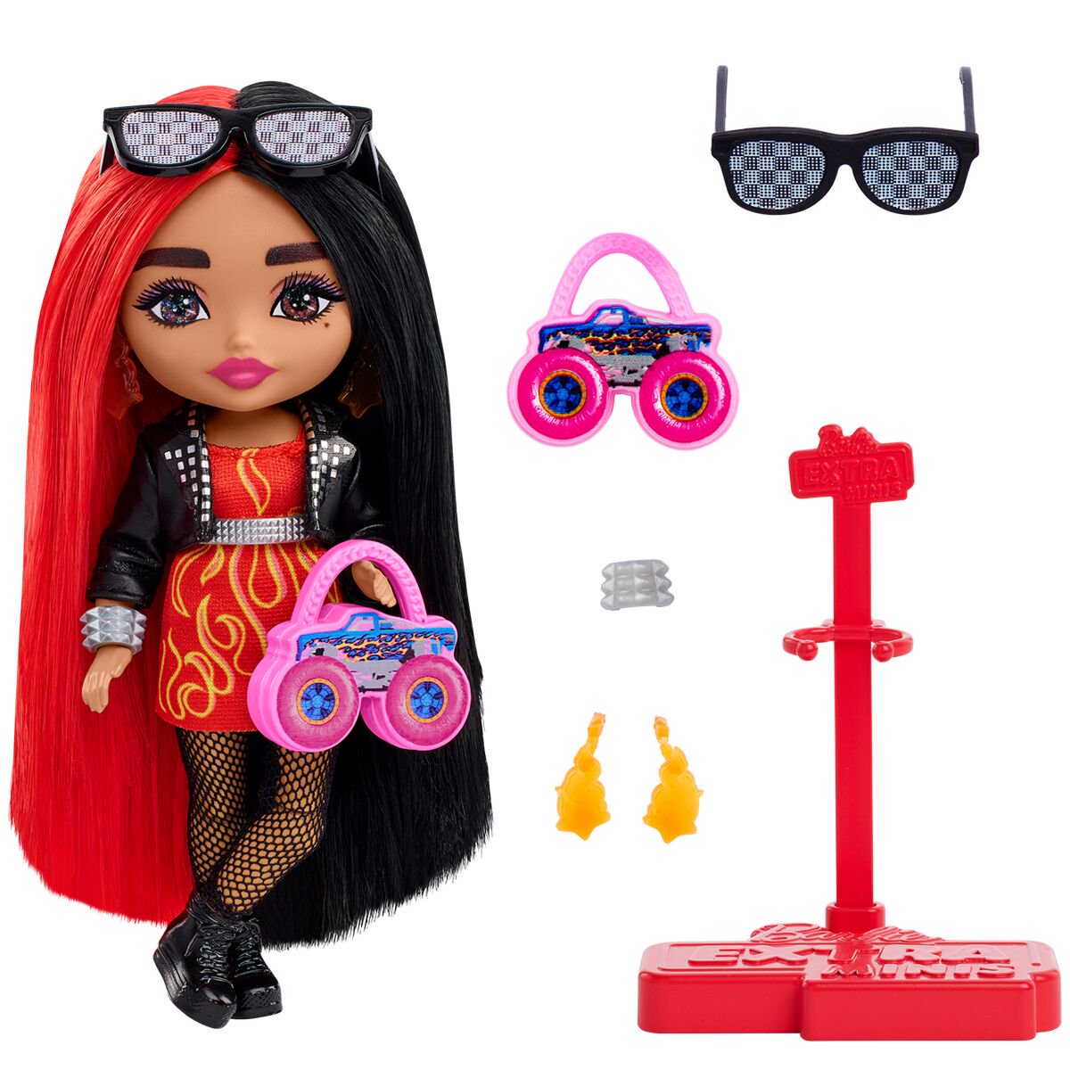 Кукла Barbie Extra Мини c красно-черными волосами HKP880 купить,NaN