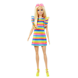 Кукла Barbie Fashionistas в радужном платье HJR960