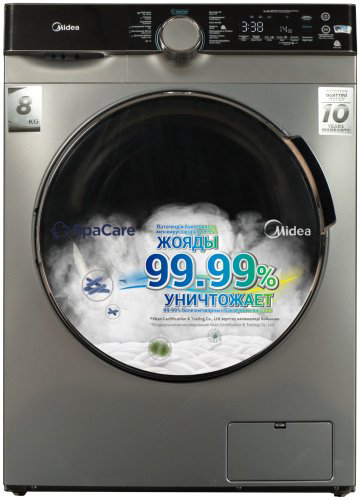Стиральная машина Midea MFK03W80B/S-C серый купить,NaN