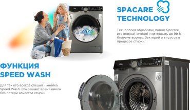 Стиральная машина Midea MFK03W80B/S-C серый - ForteMarket Стиральная машина Midea MFK03W80B/S-C серый купить,0
