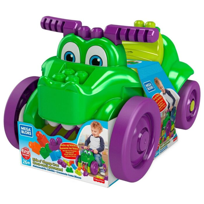  Каталка  Mega Bloks Крокодил зеленый купить,NaN