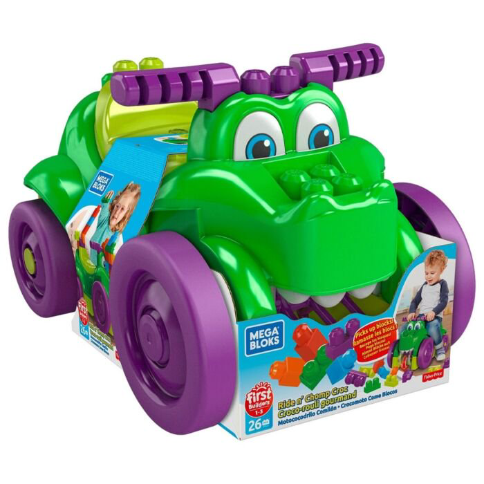  Каталка  Mega Bloks Крокодил зеленый купить,NaN