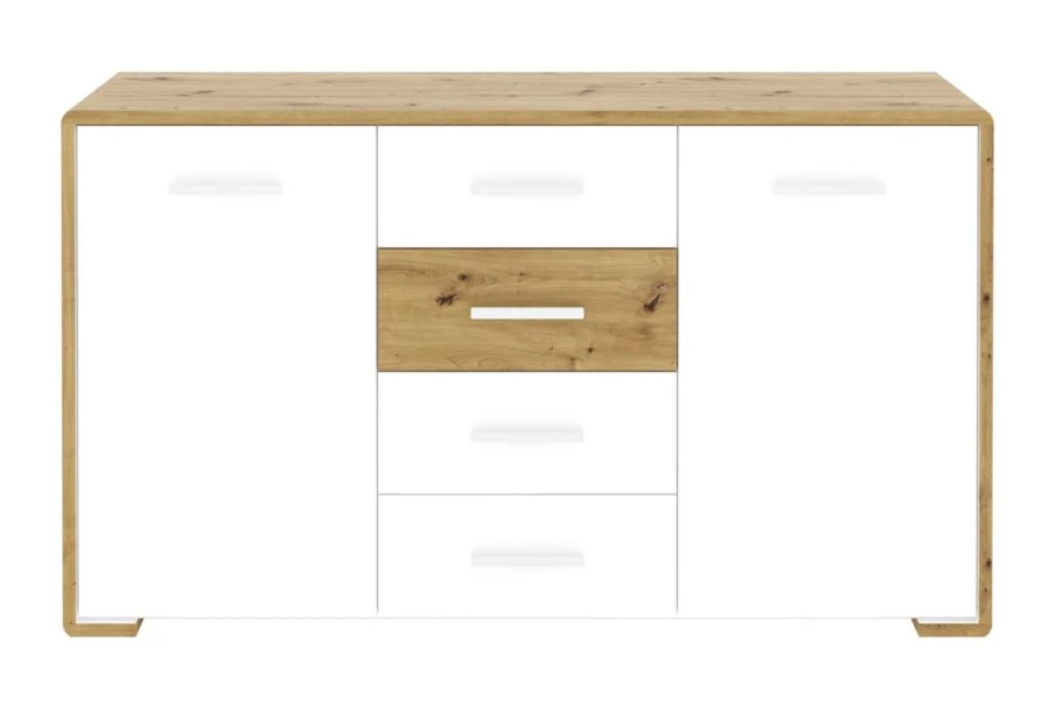 Комод Гербор Бука КОМ2D4S 153x40x87см белый купить,NaN