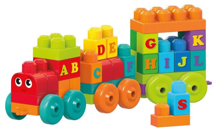 Конструктор Mega Bloks Обучающий поезд Алфавит 60шт  купить,NaN