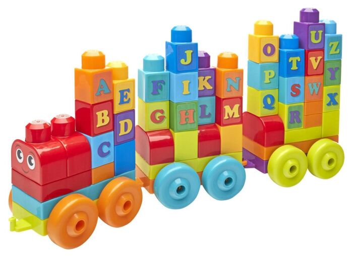Конструктор Mega Bloks Обучающий поезд Алфавит 60шт  купить,NaN
