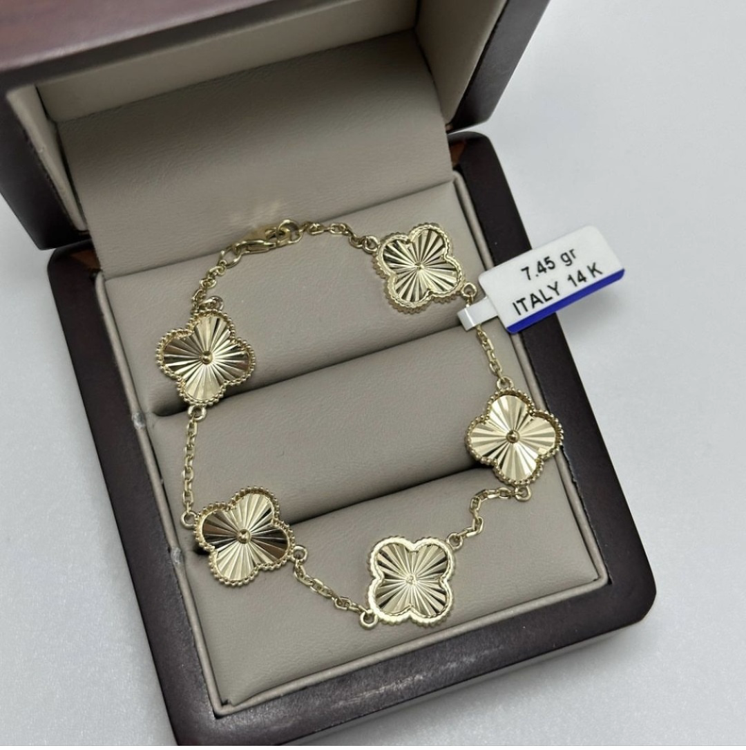 Браслет Italy Gold Van Cleef-0311 золото 7.45гр 17.19см купить,600000
