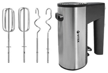 Миксер Vitek VT-6629 серебристый купить,6500