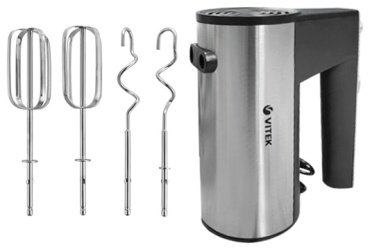 Миксер Vitek VT-6629 серебристый купить,6500