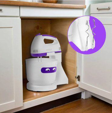 Миксер Kitfort КТ-3490 белый, фиолетовый купить,NaN