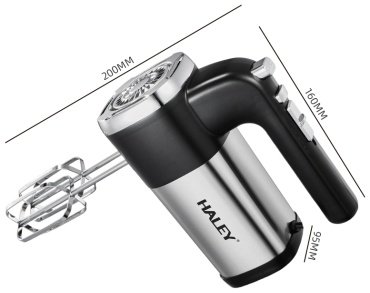 Миксер Haley HY-1654 черный, серебристый