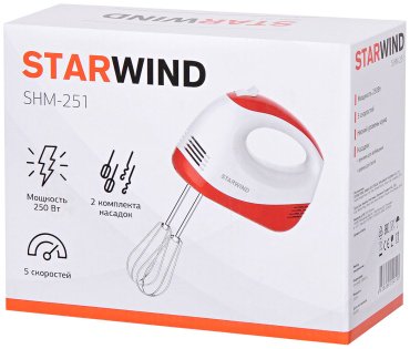 Миксер Starwind SHM-251 белый, красный купить,0