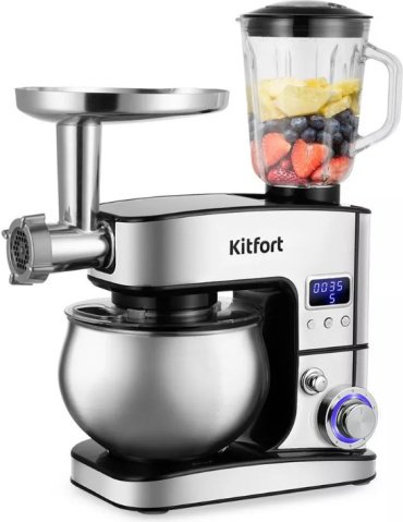 Миксер Kitfort KT-3471 серебристый, черный