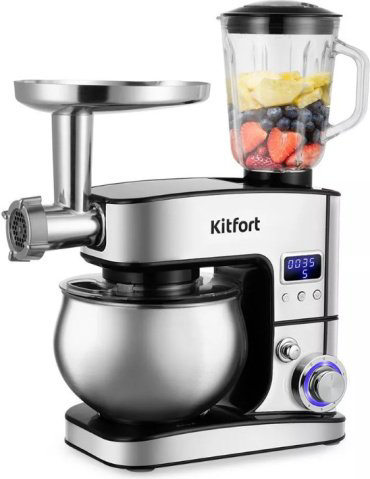 Миксер Kitfort KT-3471 серебристый, черный