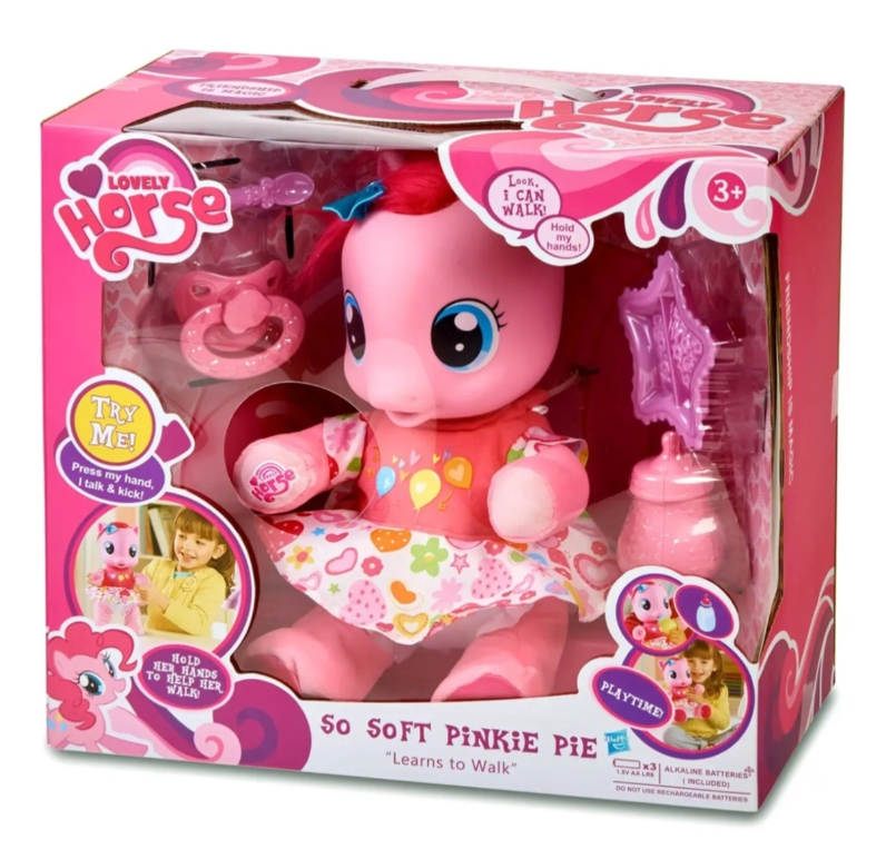 Интерактивная игрушка Happy Малютка пони Пинки Пай розовая 22 см