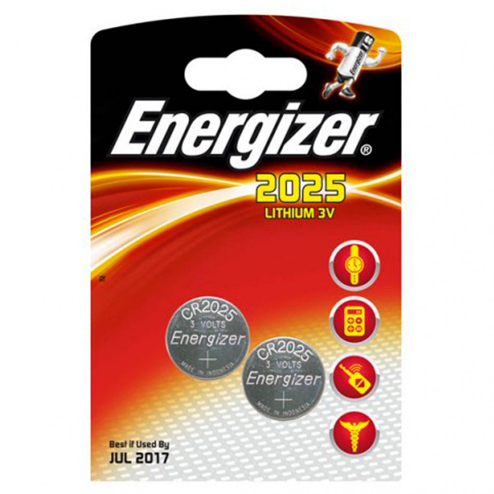 Элемент питания Energizer CR2025 2 шт купить,NaN