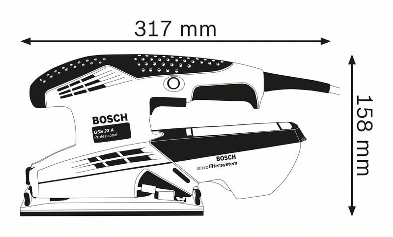 Машинка шлифовальная Bosch GSS 23 A Professional синяя - ForteMarket Машинка шлифовальная Bosch GSS 23 A Professional синяя купить,0